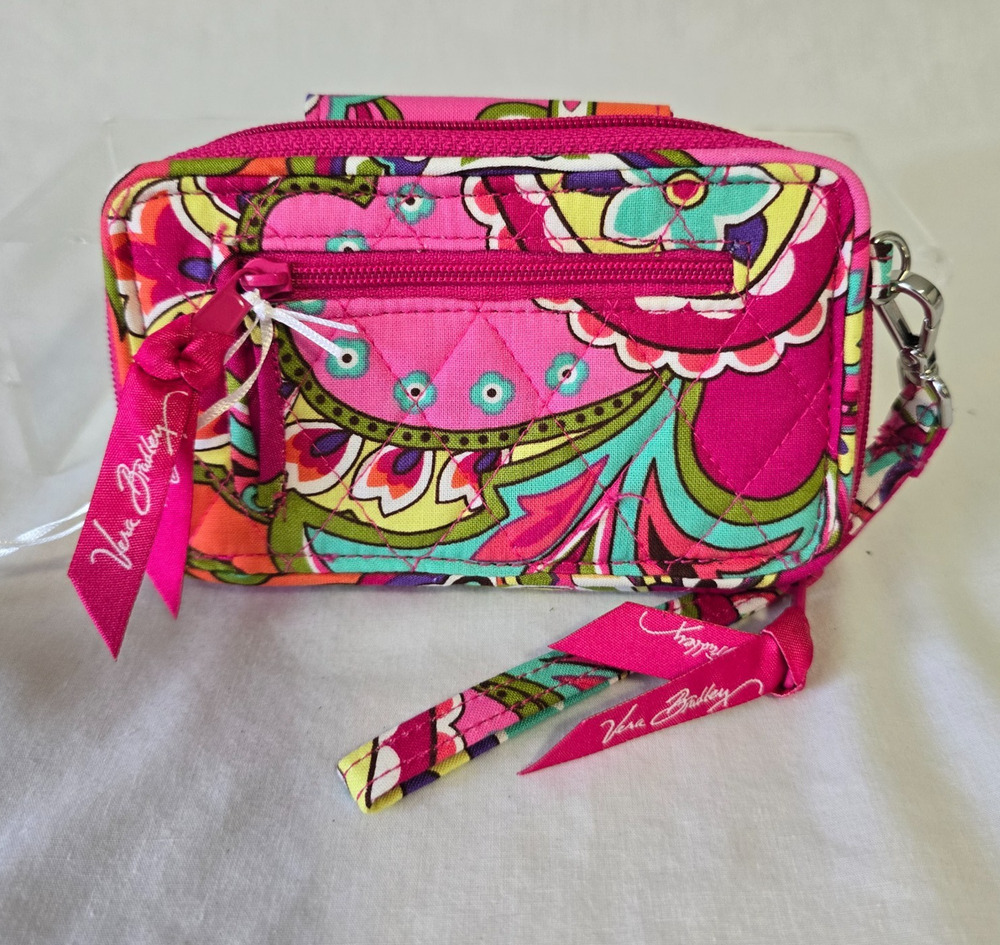 Vera Bradley Pink Swirls Smartphone Wristlet 2.0 5.75" x 1.5" x 3.5" NWT